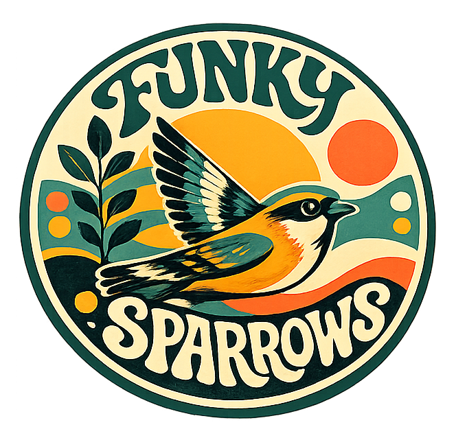 sparrow bird logo colorful